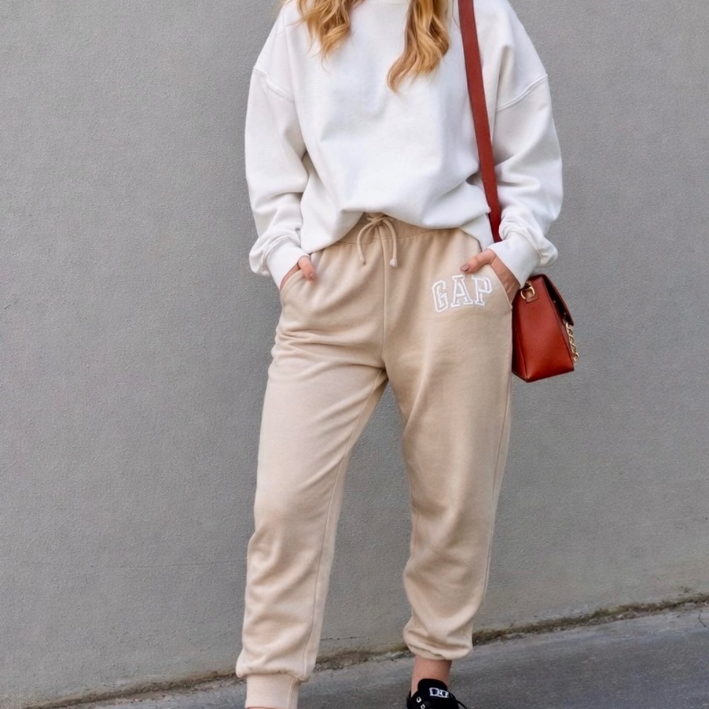GAP XS Classic Casual Style Fleece‎ Jogger Sweatpants Drawstring Waist